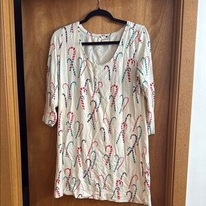 Candy cane 3/4 Sleeve nightgown